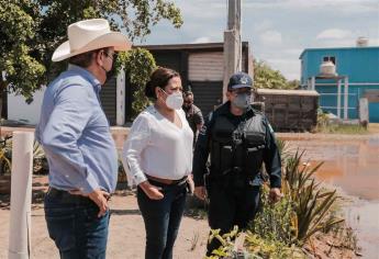 Evalúa Aurelia Leal daños por marejadas en zonas de playa de Guasave