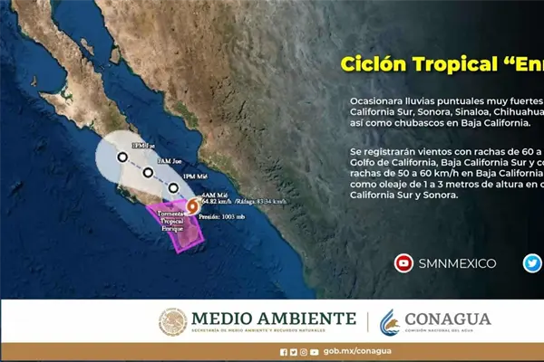 “Enrique” deja lluvias a punto de tocar Baja California Sur “Enrique” deja lluvias a punto de tocar Baja California Sur