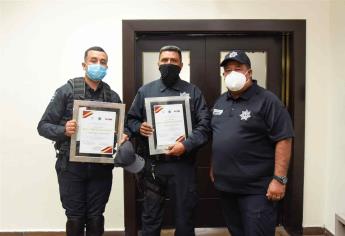 Reconoce Cabildo de Ahome a policías municipales por actos heroicos