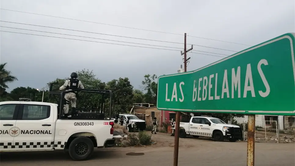 Reportan presunto enfrentamiento entre civiles y Guardia Nacional en Las Bebelamas, Navolato