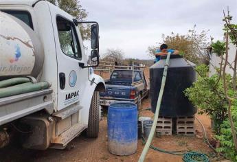 Ya comenzó la sequía en Culiacán; JAPAC atiende a 17 comunidades con pipas