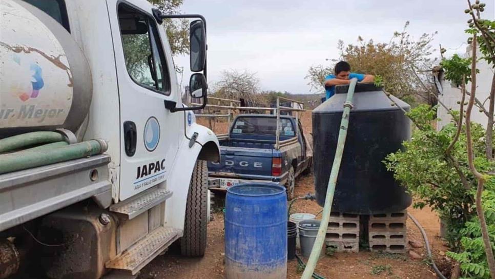 Ya comenzó la sequía en Culiacán; JAPAC atiende a 17 comunidades con pipas