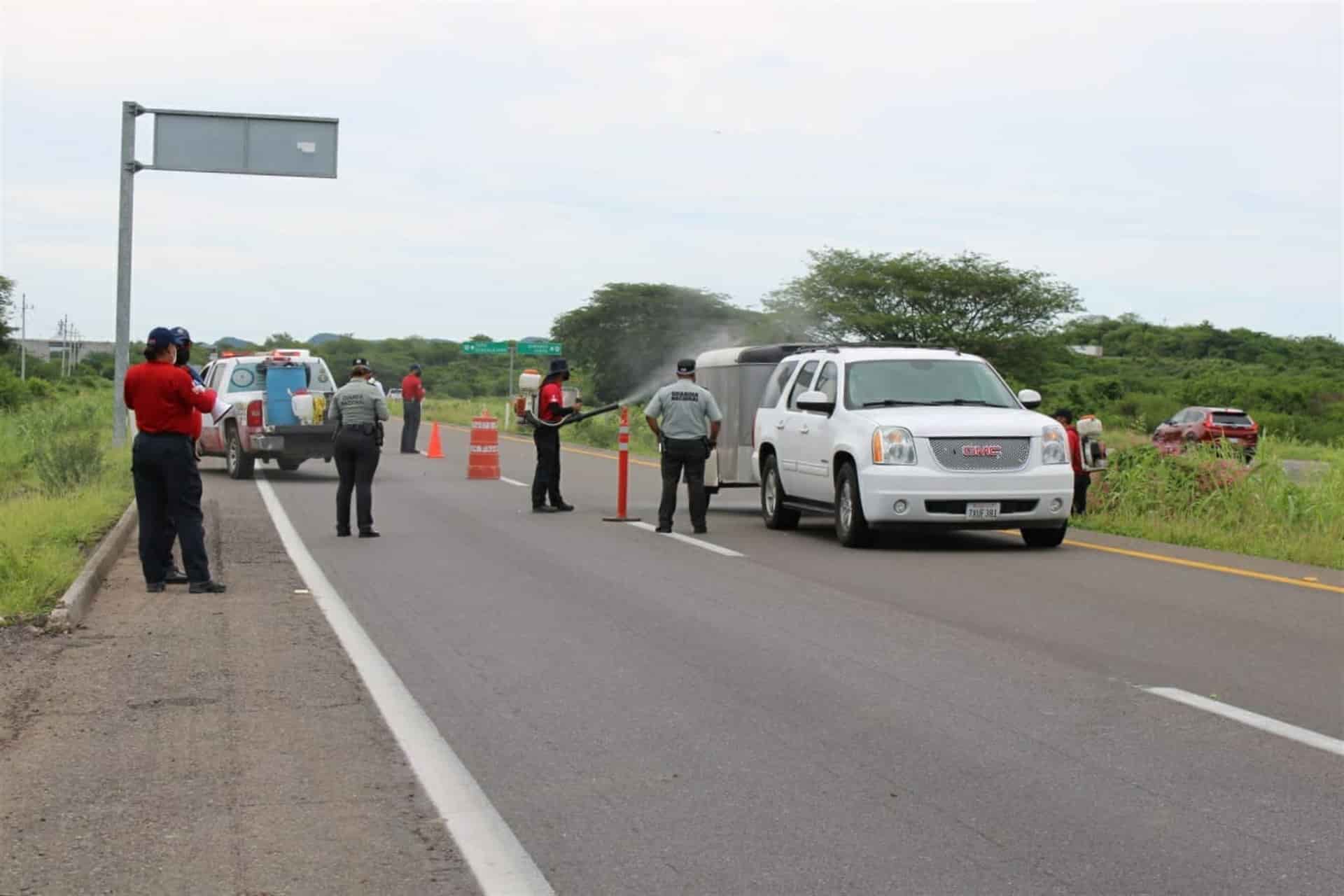 Instalan filtros de sanitización en la entrada Sur de Mazatlán