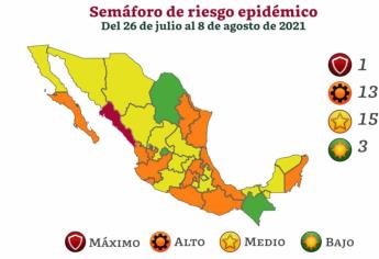 Sinaloa, en riesgo máximo por Covid; es el único estado en rojo en el país