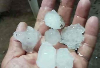 Lluvia y granizo cayeron el domingo en la noche en Escuinapa