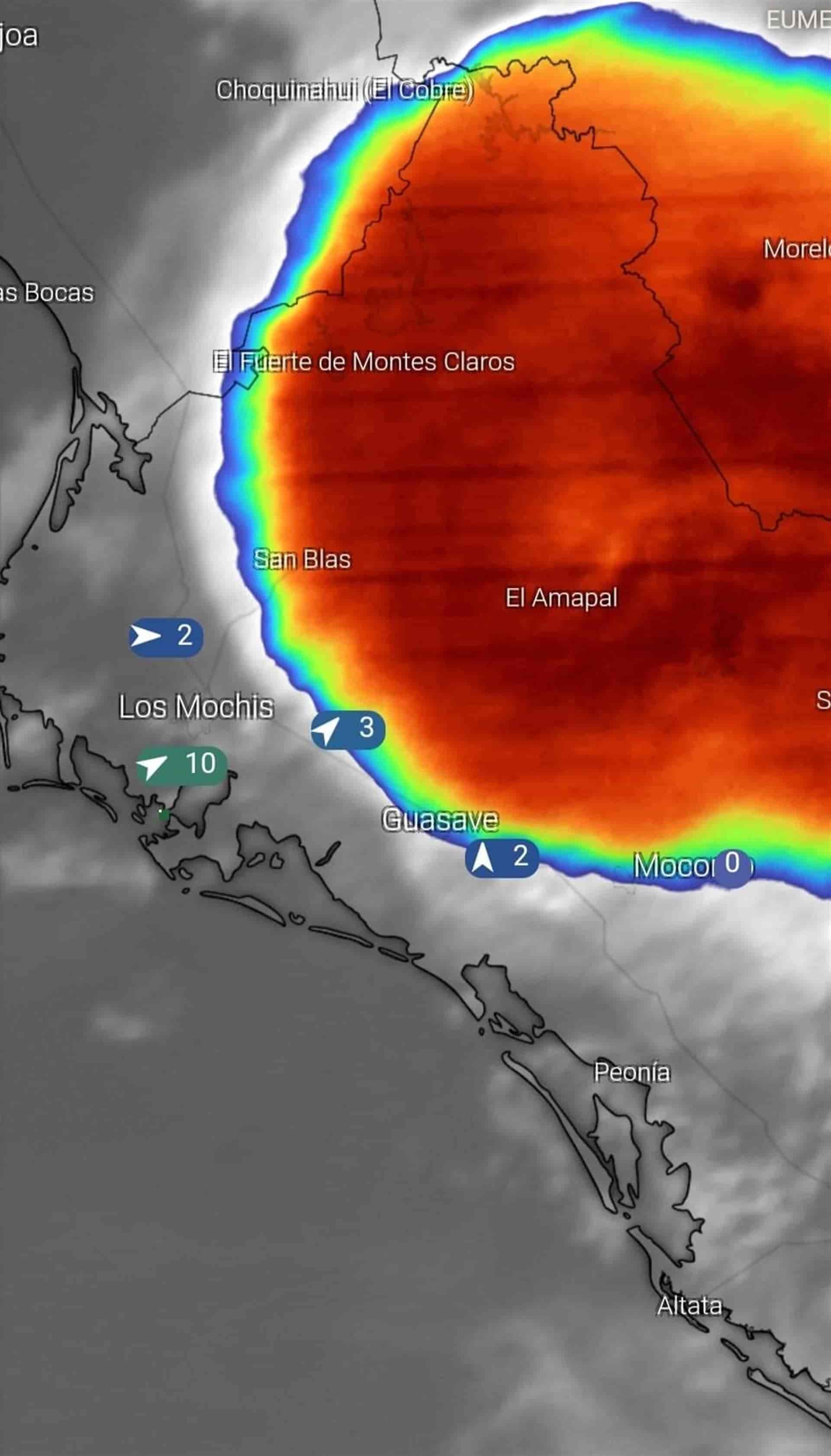 Tormenta de formación rápida amenaza al norte de Sinaloa