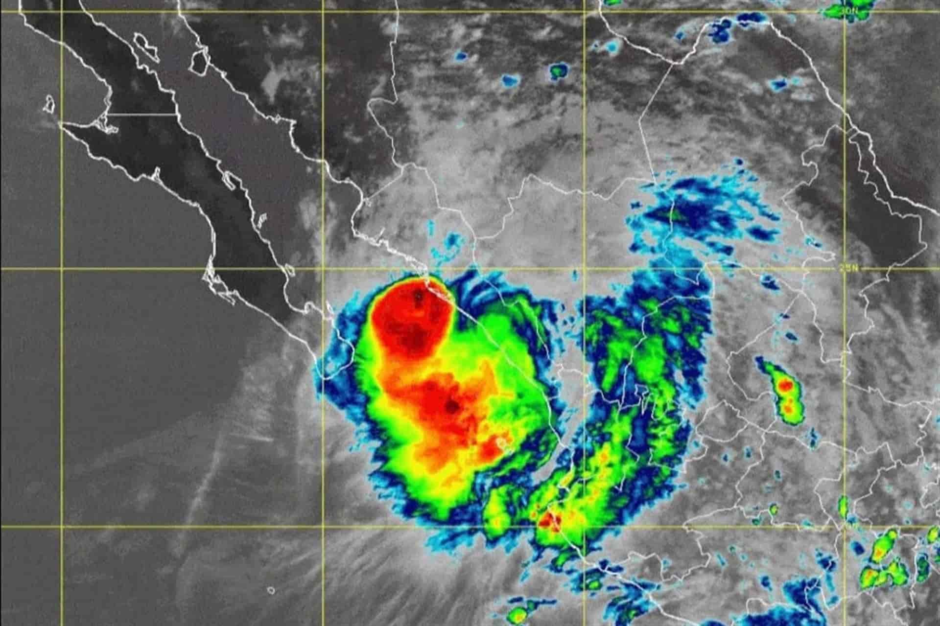 Se prevé que en las próximas horas Nora cruce Culiacán, Navolato, Angostura y Guasave