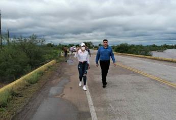 Solicitan cierre de la carretera en Sibajahui, El Fuerte, por alto nivel del arroyo