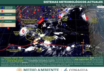 Olaf se fortalece y está a punto de ser huracán categoría 1