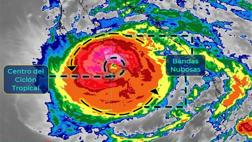 Olaf toca tierra como huracán categoría 2 en las inmediaciones de San José del Cabo, BCS