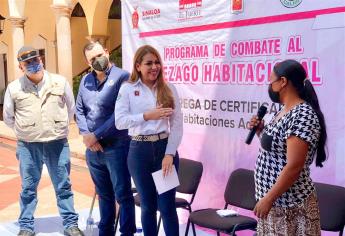 Destaca alcaldesa de El Fuerte entrega de 2 mil 500 viviendas durante su gobierno