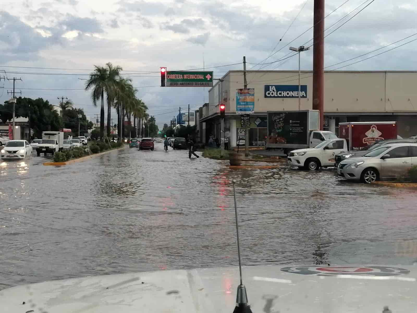 Lluvia en Los Mochis genera algunos encharcamientos