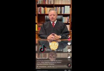 Ministro Presidente de la Suprema Corte abre TikTok para informar a los jóvenes