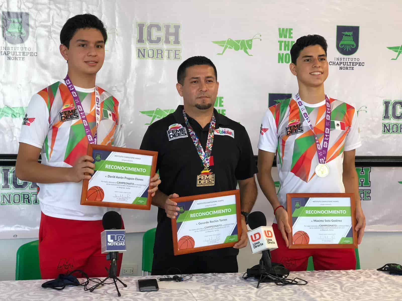 Reconocen a los medallistas sinaloenses sub15 de basquetbol
