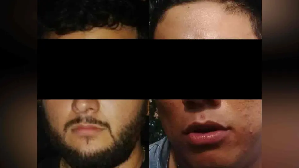 Policías de Ahome detienen a dos jóvenes con una 9mm y cristal