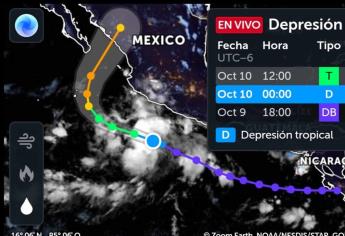 Se forma la depresión tropical «16-E» en el océano Pacífico