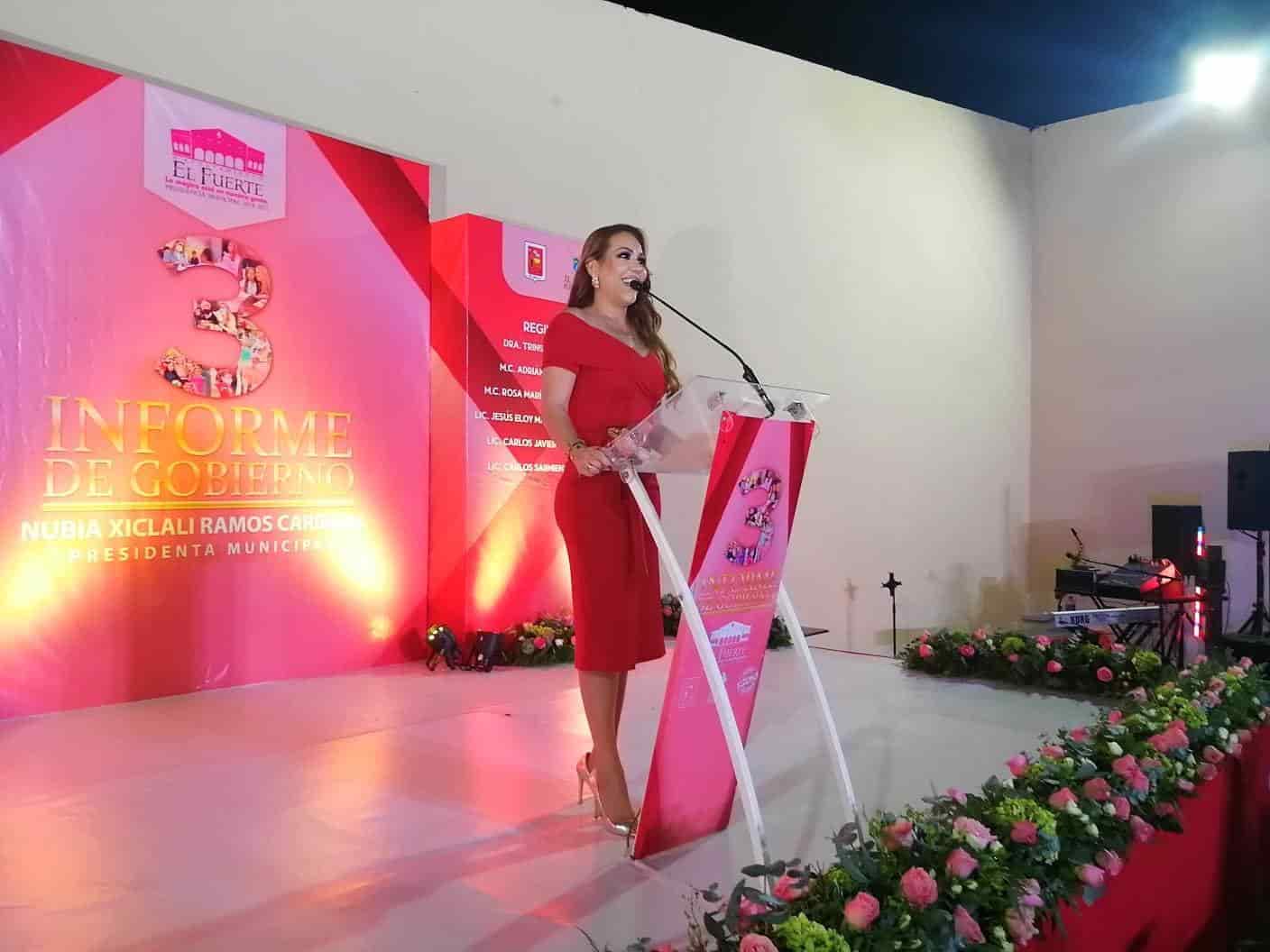 Presenta Nubia Ramos su tercer y último informe de labores como alcaldesa de El Fuerte