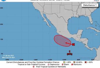 En 5 días podría formarse huracán «Rick» con trayectoria a Sinaloa