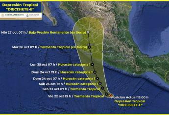 Depresión tropical 17-E se convierte en la tormenta tropical «Rick»