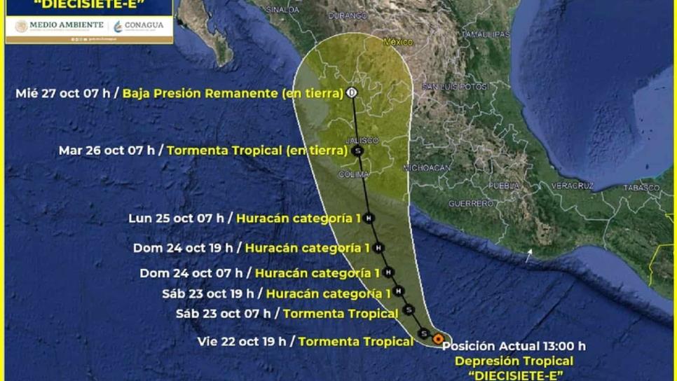 Depresión tropical 17-E se convierte en la tormenta tropical «Rick»