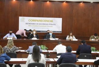 Comparece el secretario de Seguridad Pública en el Congreso