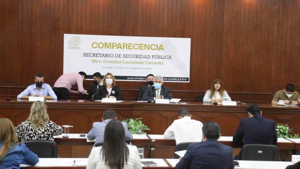 Comparece el secretario de Seguridad Pública en el Congreso