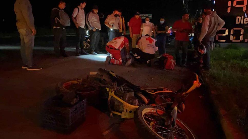 Motociclista sufre fractuturas al ser impactado por un auto en la carrtera La 20, en Costa Rica