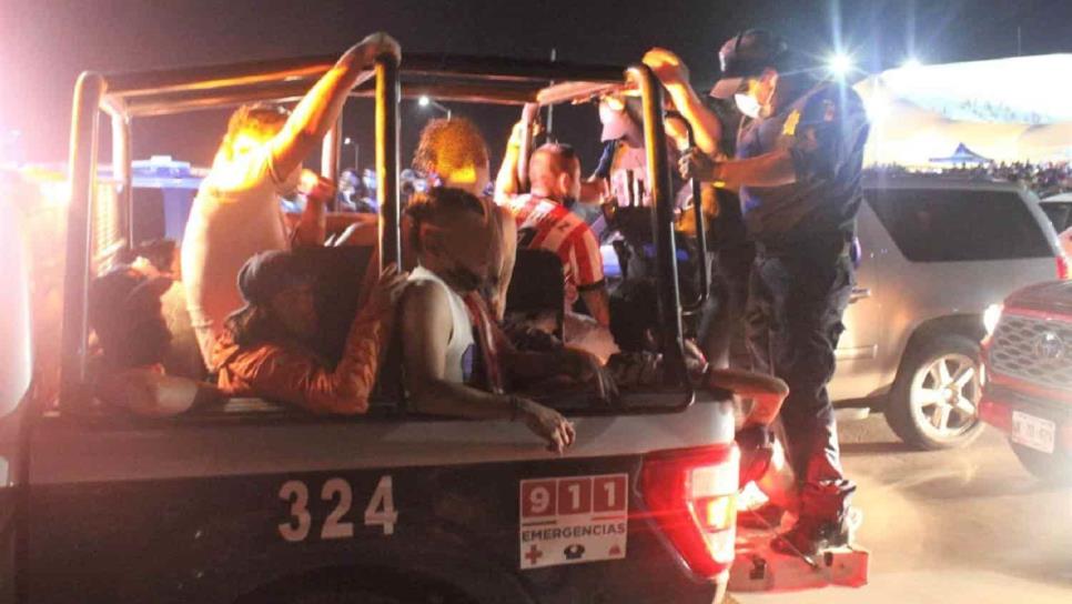 Operativo fueron 26 detenidos en El Kraken durante juego Chivas vs Mazatlán FC