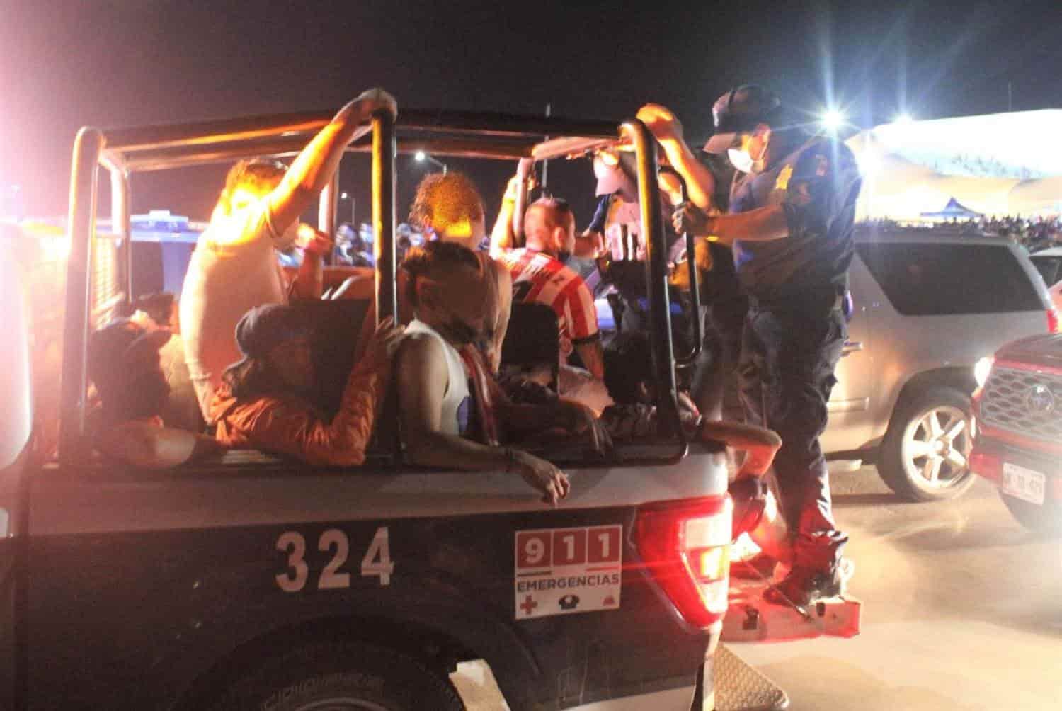 Operativo fueron 26 detenidos en El Kraken durante juego Chivas vs Mazatlán FC