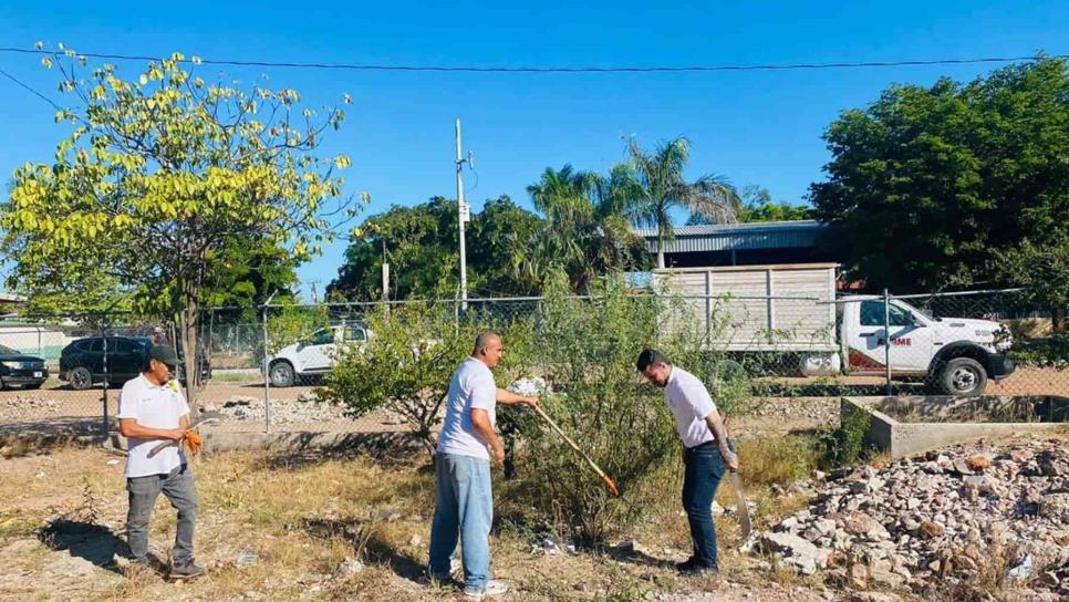 Extiende Gobierno Municipal jornadas de limpieza a parques y escuelas de Los Mochis.