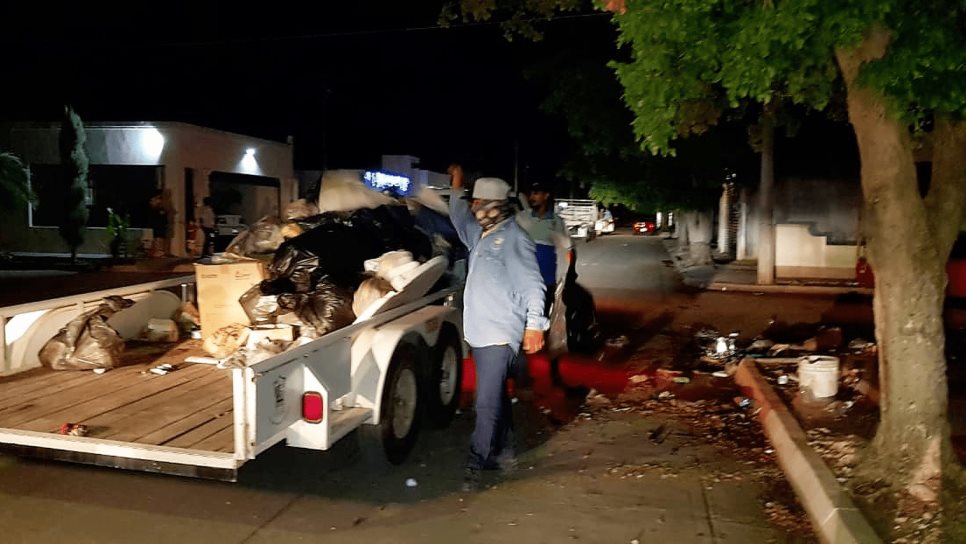 Refuerzan trabajos nocturnos de recolección de basura en Ahome