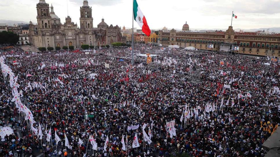 López Obrador celebra 3 años de su gobierno de «transformación» ante 150 mil personas