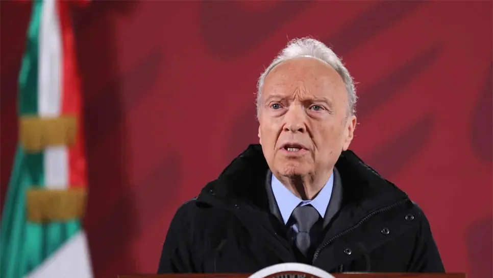Alejandro Gertz Manero, durante una conferencia de prensa matutina en Palacio Nacional en Ciudad de México (México). EFE/Sáshenka Gutiérrez