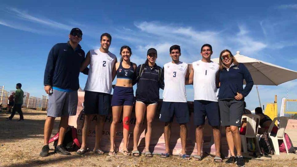 Águilas UAS ganan oro y bronce en nacional universitario de volibol de playa