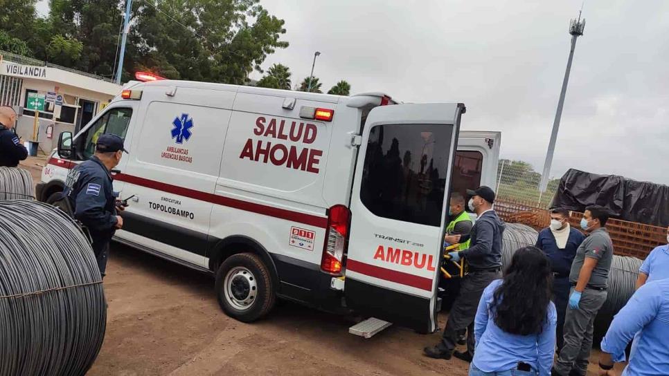 Hombre termina lesionado tras caerle un rollo de alambre encima