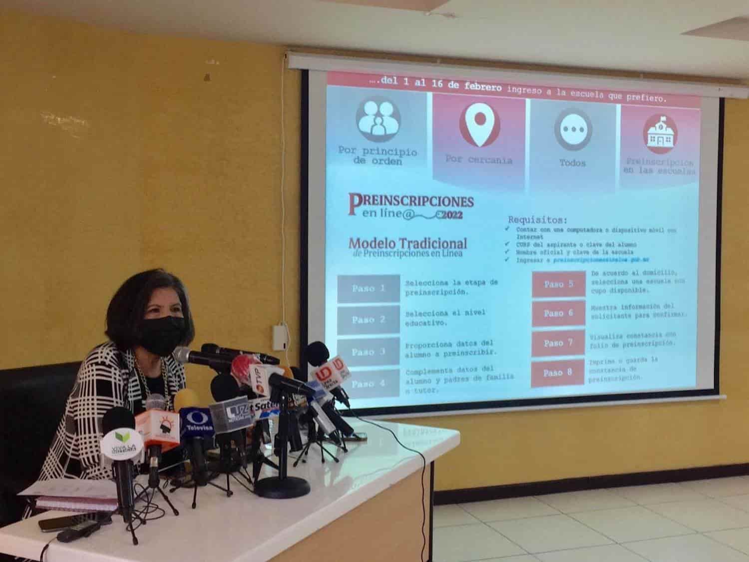 Del 1 al 16 de febrero serán las preinscripciones en línea