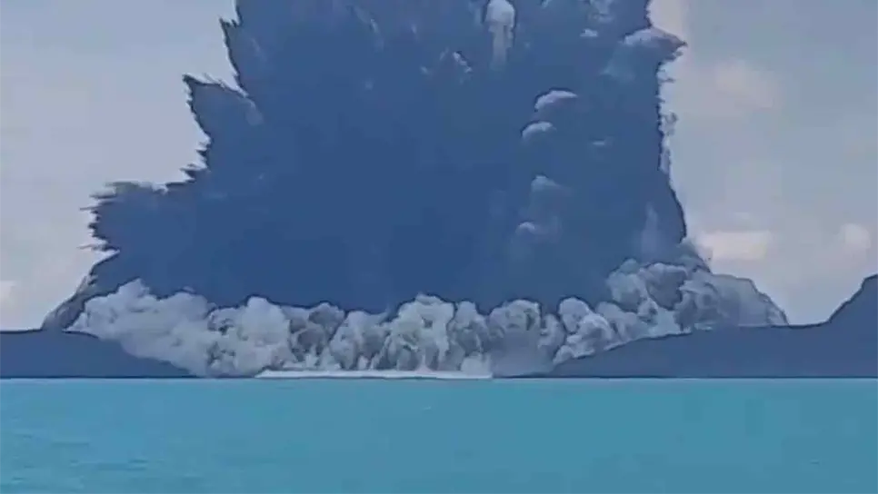 Erupción del Volcán en Tonga.