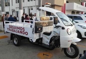 Con «motocarros» rehabilitarán banquetas y guarniciones dañadas en Ahome