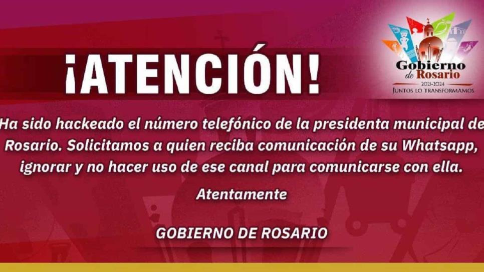 Le hackean el celular a la presidenta de El Rosario