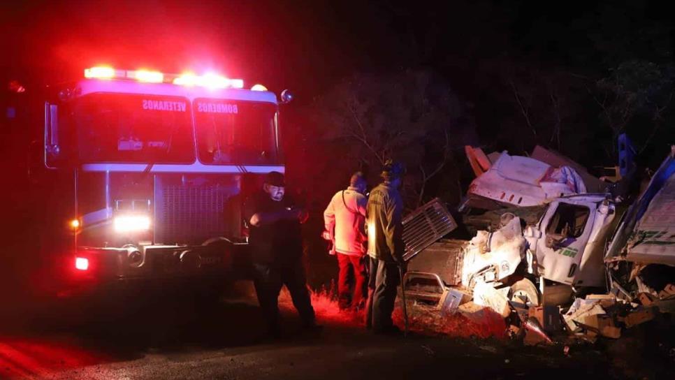 Tráiler se estrella en la maleza y chofer termina herido