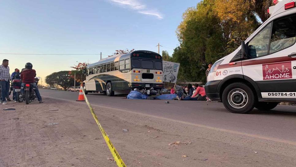 Mueren una mujer y un joven al chocar en su motocicleta contra un camión en Ahome