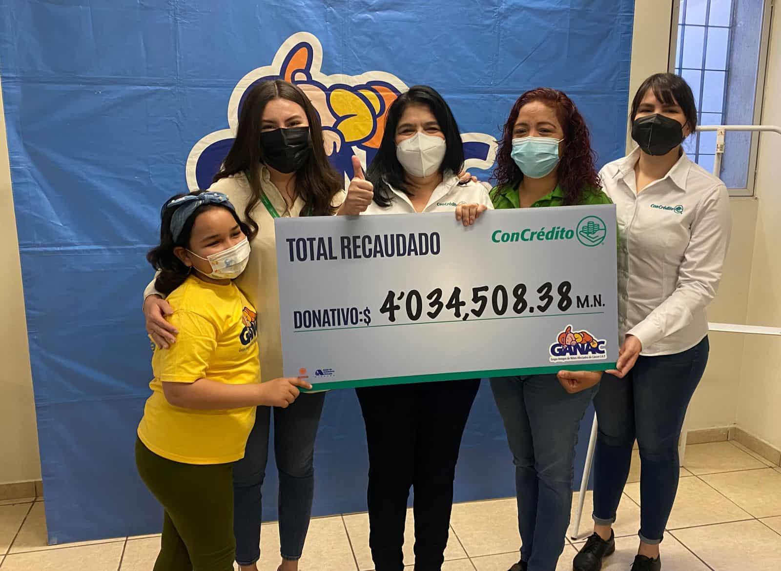 Ganac recibe donación de 4 mdp para quimioterapias a niños con cáncer