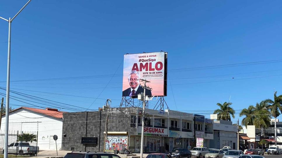 Son 3 ayuntamientos los que informaron al INE Estatal sobre espectaculares en favor de AMLO