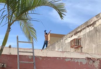 Hombre amenaza con lanzarse desde lo alto de un edificio en Los Mochis