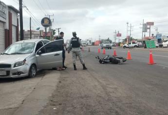 Arrollan a motociclista en la carretera Culiacán-Eldorado: queda grave