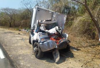 Conductor de doble rodado muere tras impactar contra tráiler, en Acaponeta