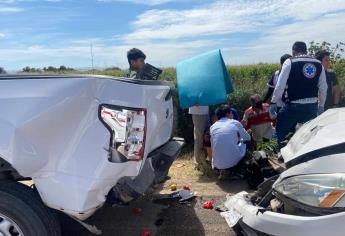 Tres lesionados deja choque por alcance sobre la carretera Culiacán-Eldorado