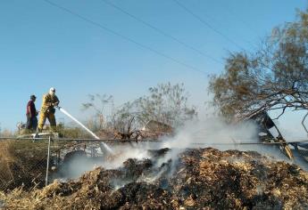 Se incendian pacas de la ganadera de El Fuerte