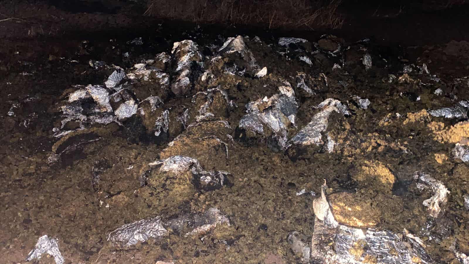 Abandonan y queman 200 kilos de mariguana en Culiacán