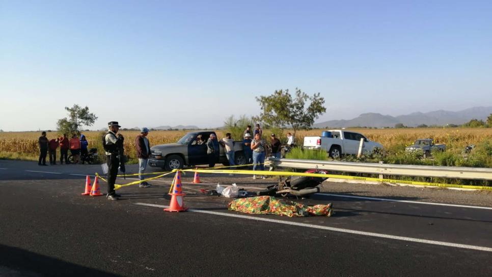 Joven motociclista muere tras impactar contra un auto en la maxipista Culiacán - Mazatlán